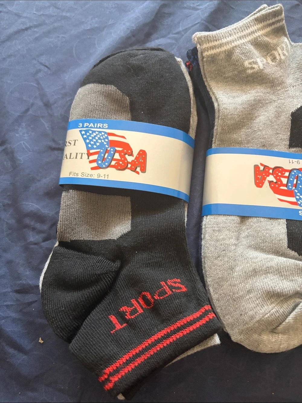 SPORT Low-Cut Athletic Socks Pack — Black & Gray